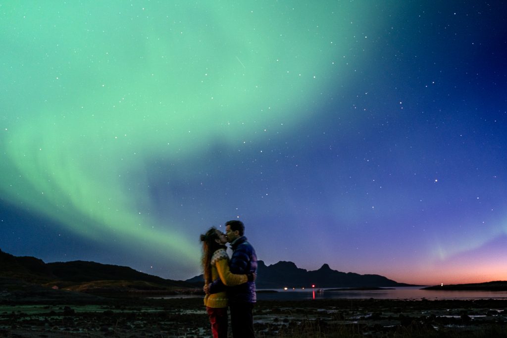 ZORZA GAZELA W LAPONII NORWEGIA